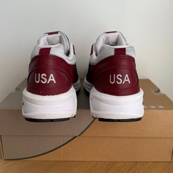 New Balance 498 V2 ‘Burgundy/White Men Sneakers- SZ 8 D main image 13